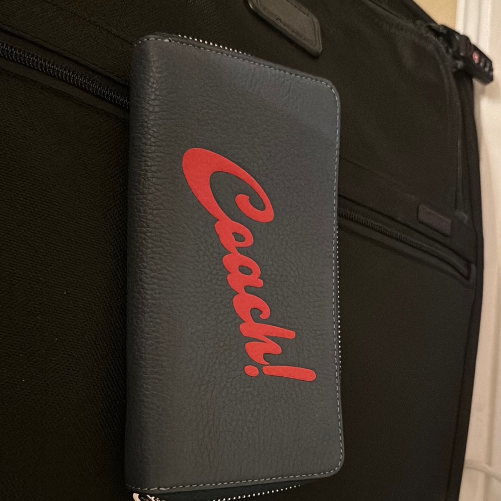 Coach Black and Red Wallet Sleek Design